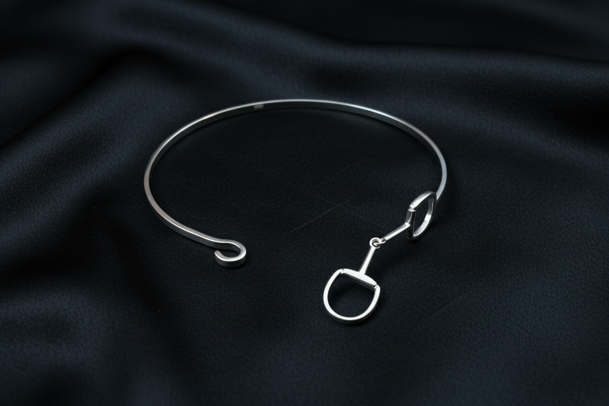 Bit Style Bangle Snaffle Bit Bangle – Silver by Victoria
