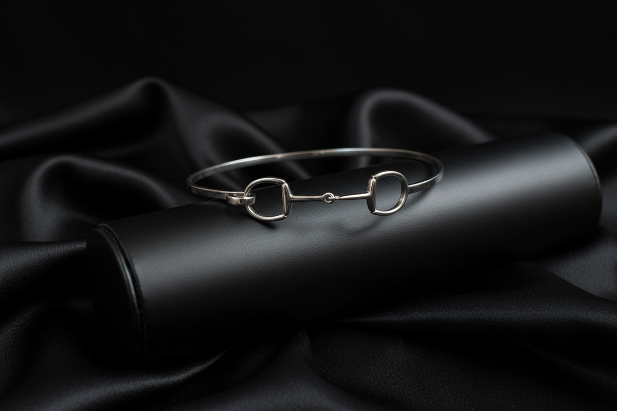 Bit Style Bangle Snaffle Bit Bangle – Silver by Victoria