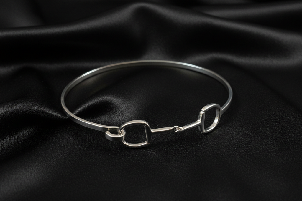 Bit Style Bangle Snaffle Bit Bangle – Silver by Victoria