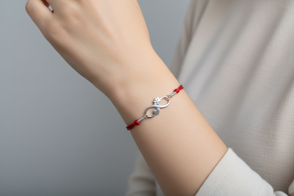 Paw Print Infinity Heart Adjustable Bracelet