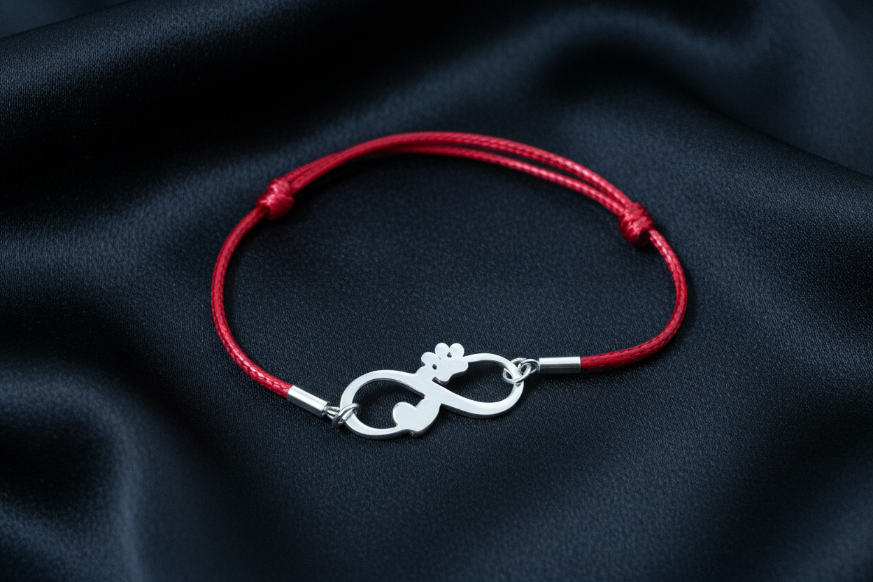 Paw Print Infinity Heart Adjustable Bracelet