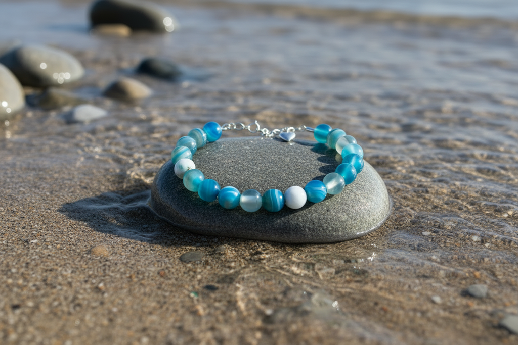 Blue Agate Gemstone Bracelet