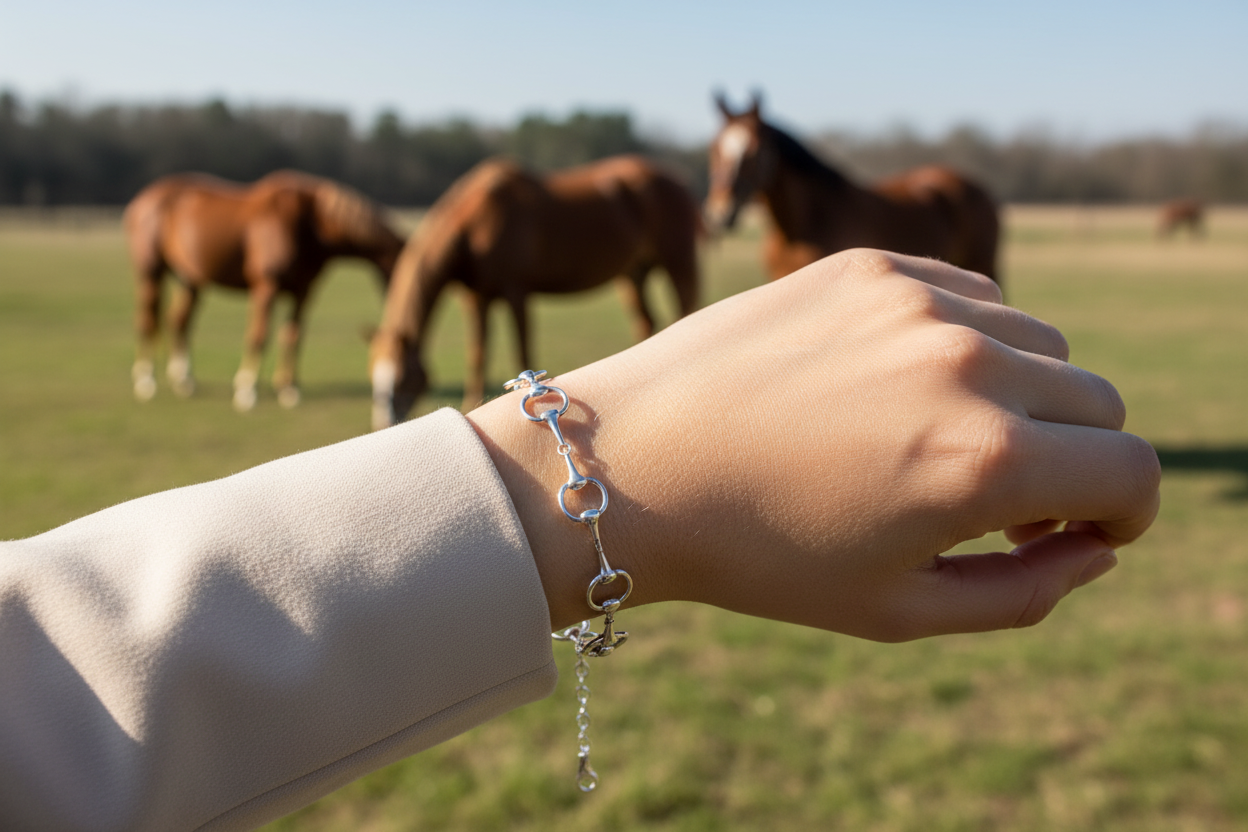 Snaffle Bit Multi Linked Equestrian Bracelet
