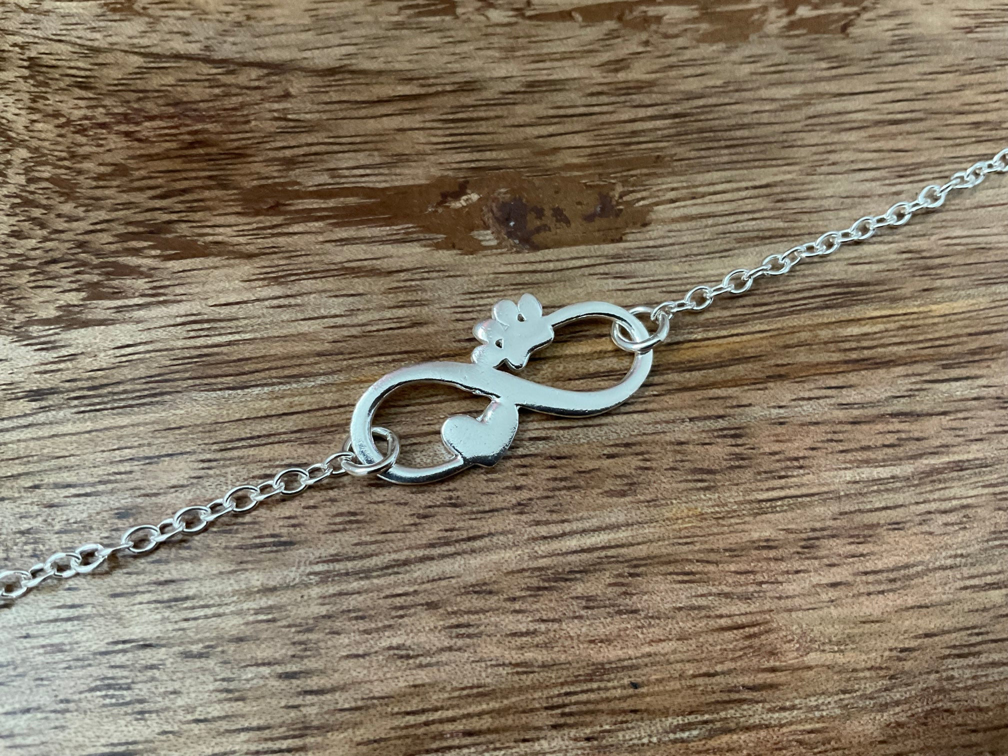Paw Print Infinity Heart Bracelet
