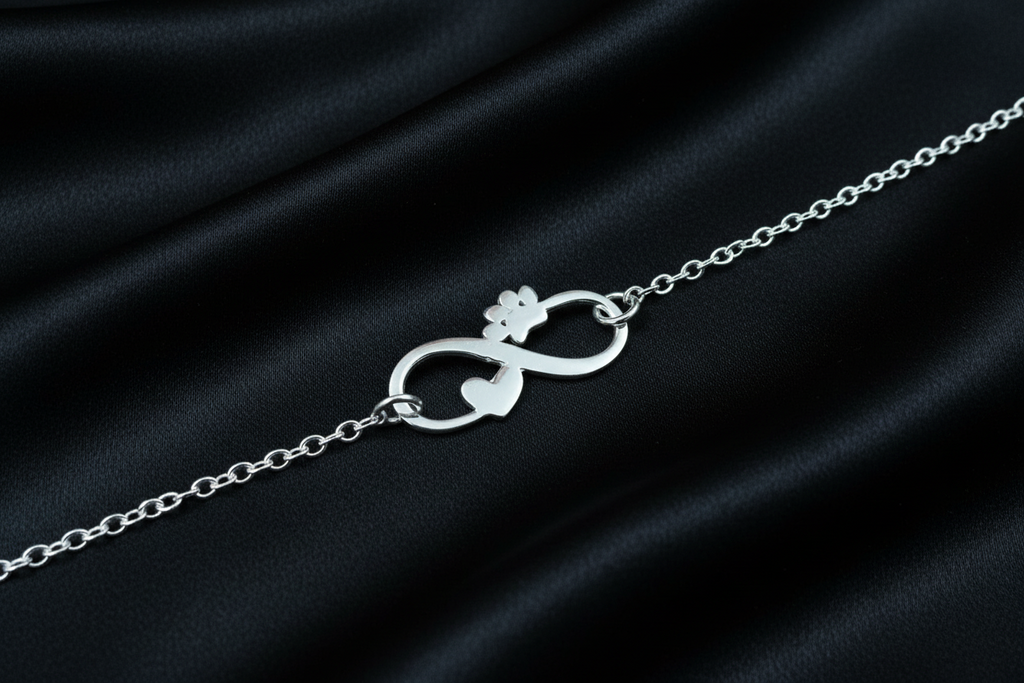 Paw Print Infinity Heart Bracelet