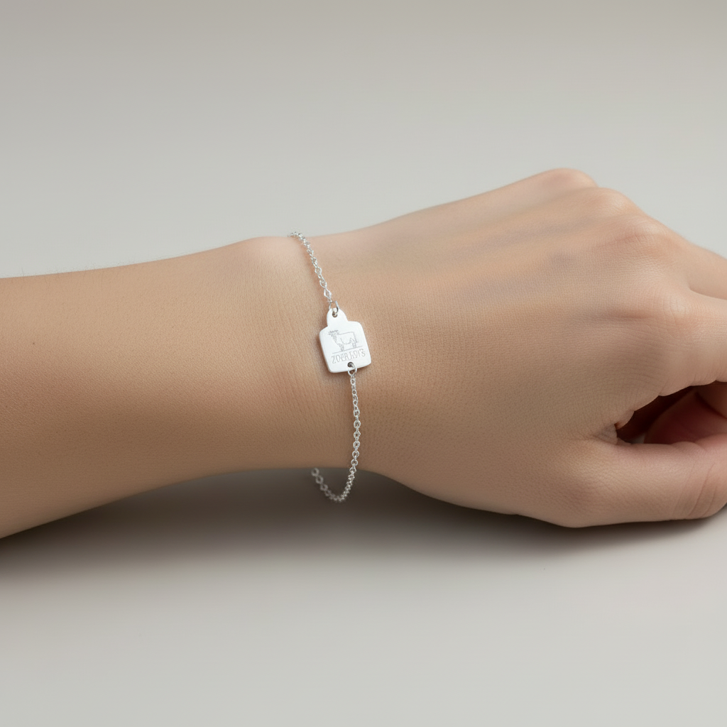 Cow Tag Bracelet