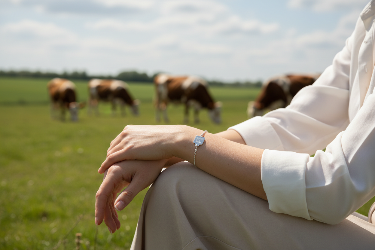 Cow Tag Bracelet