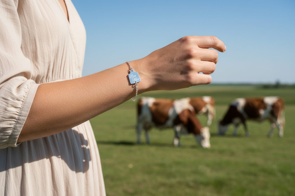 Love Moo Cow Tag Bracelet