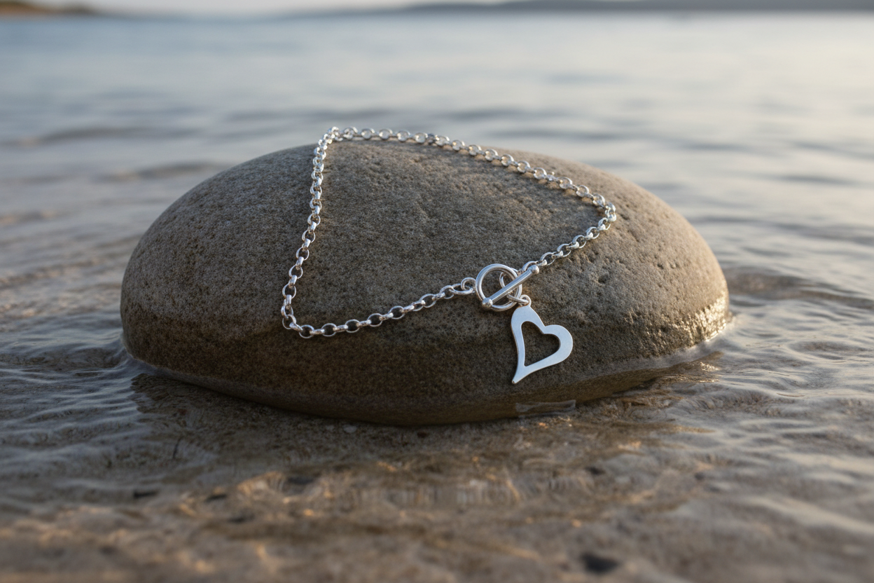 Heart Toggle Clasp Bracelet