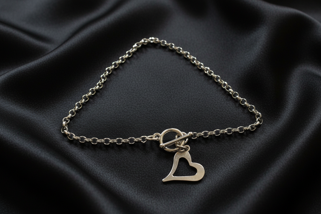 Heart Toggle Clasp Bracelet