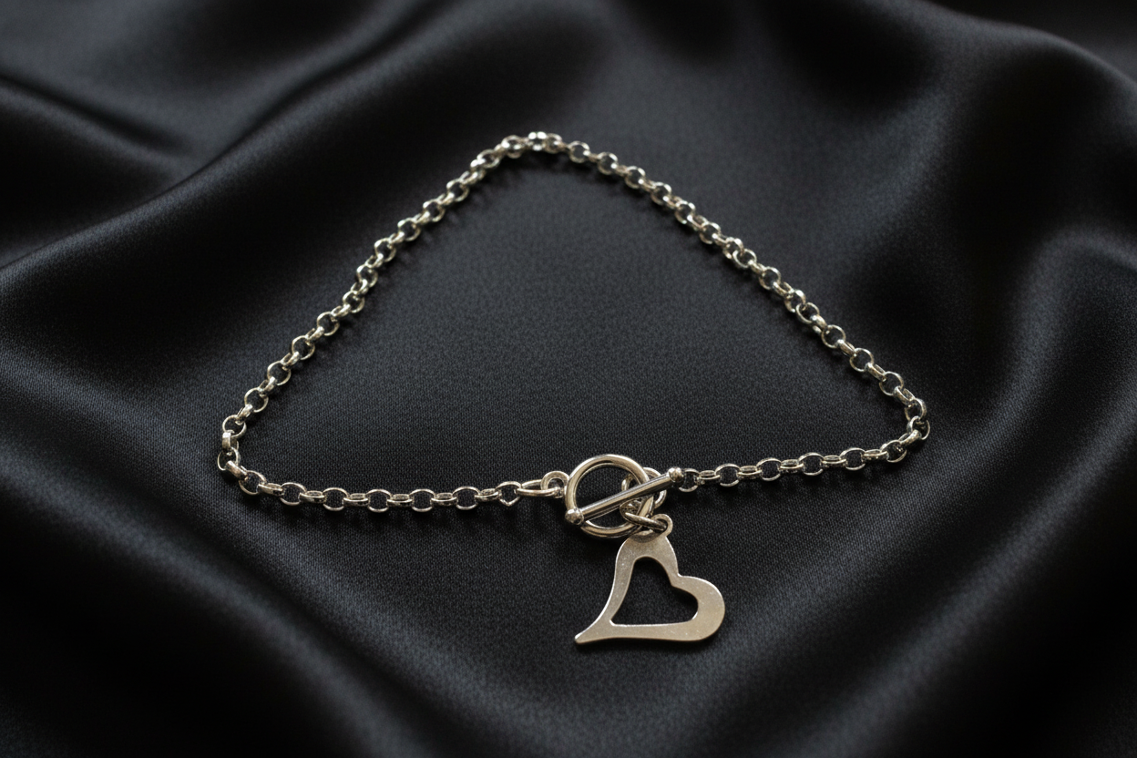 Heart Toggle Clasp Bracelet