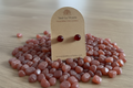 Carnelian Gemstone Stud Earrings