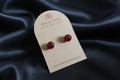 Carnelian Gemstone Stud Earrings