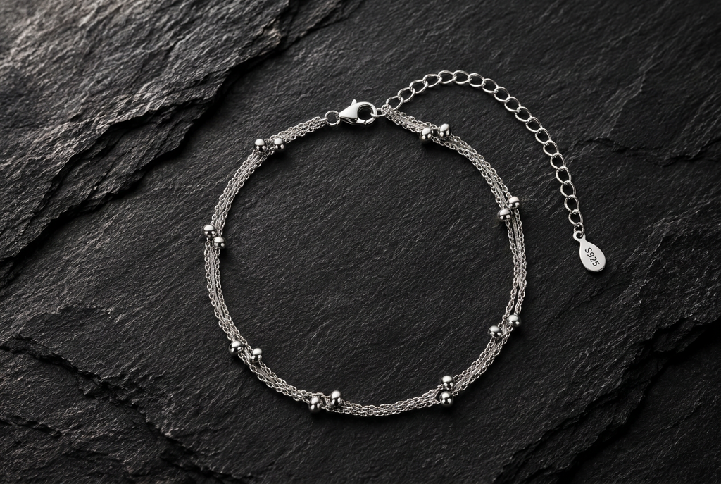 Silver Ball Ankle Bracelet