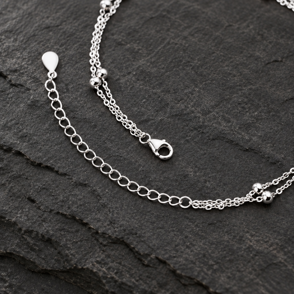Silver Ball Ankle Bracelet