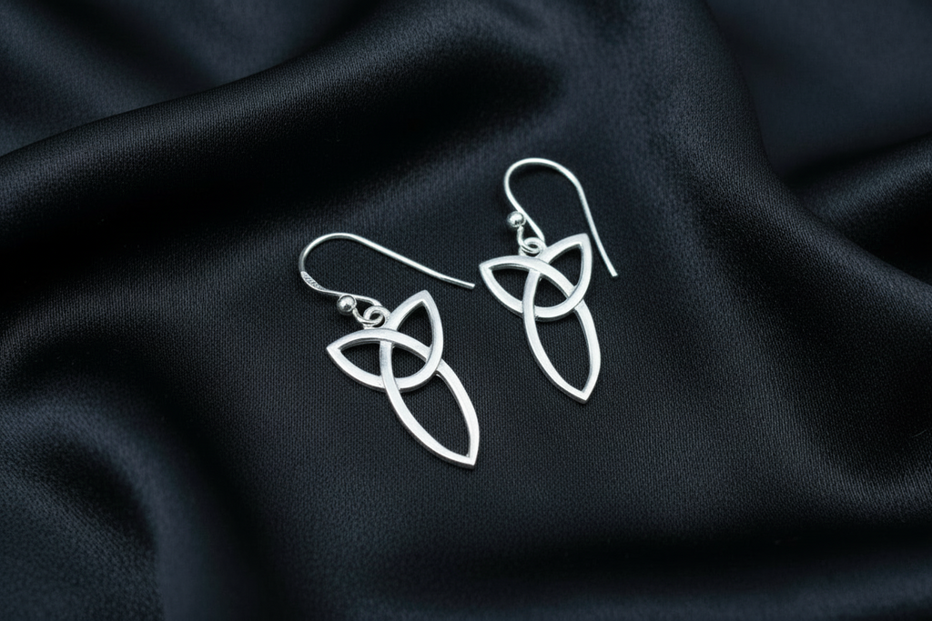 Triquetra Celtic Dangle Earrings