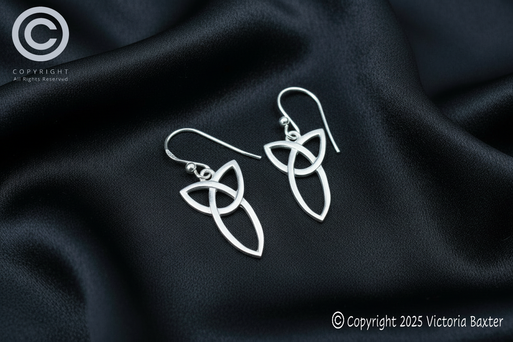 Triquetra Celtic Dangle Earrings