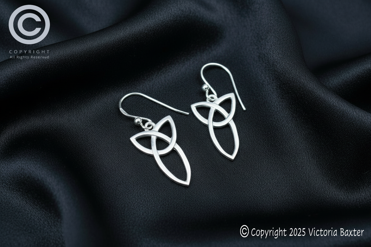 Triquetra Celtic Dangle Earrings