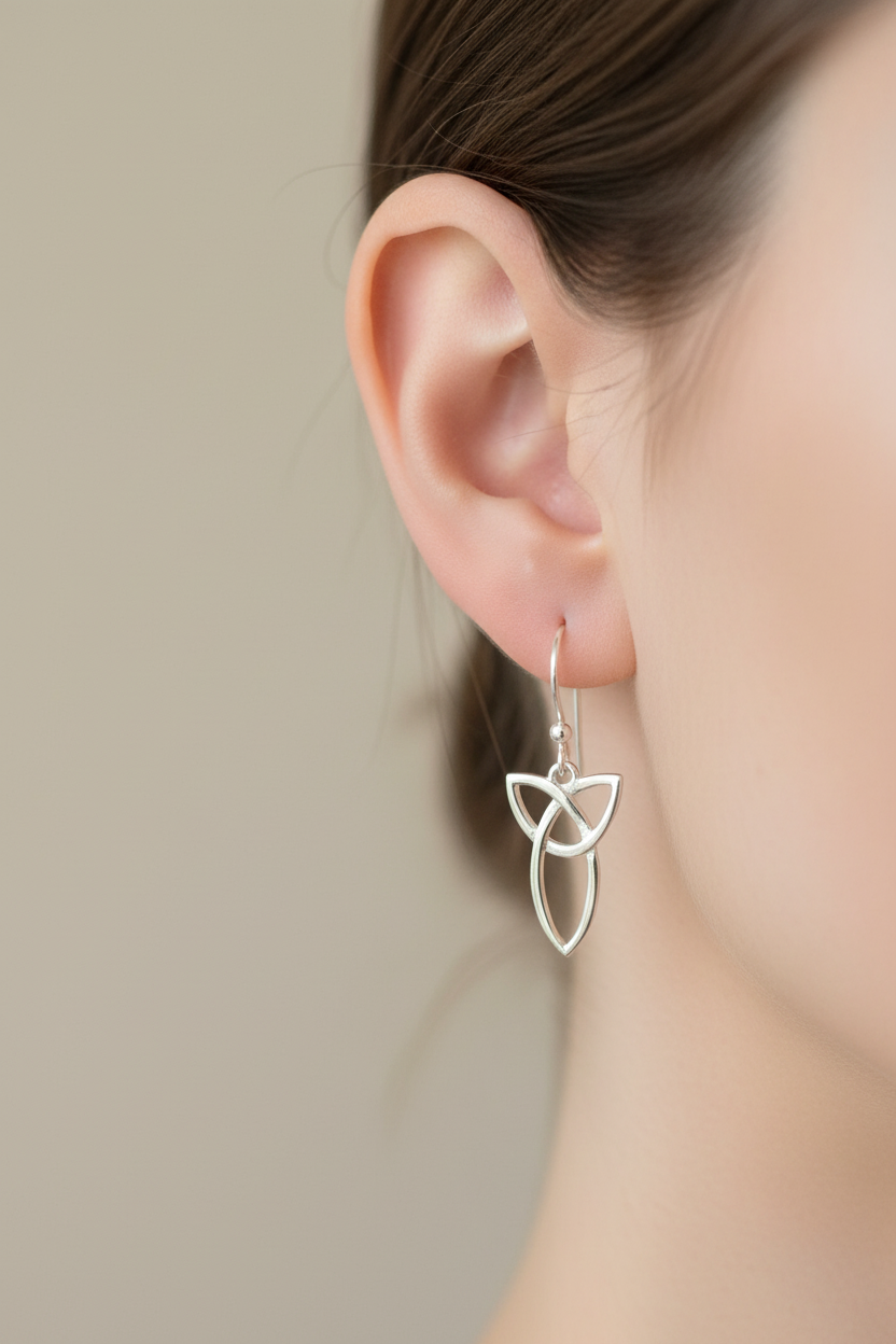 Triquetra Celtic Dangle Earrings