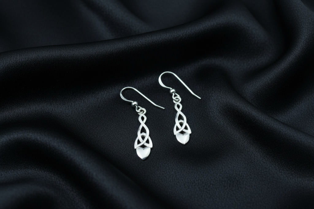 Welsh Celtic Love Spoon Dangle Earrings