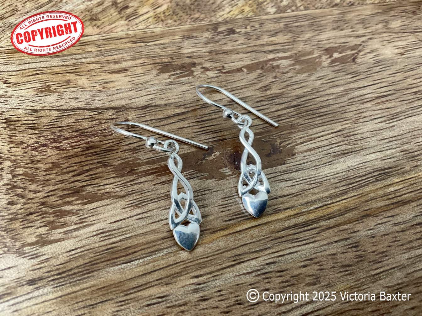 Welsh Love Spoon Dangle Earrings