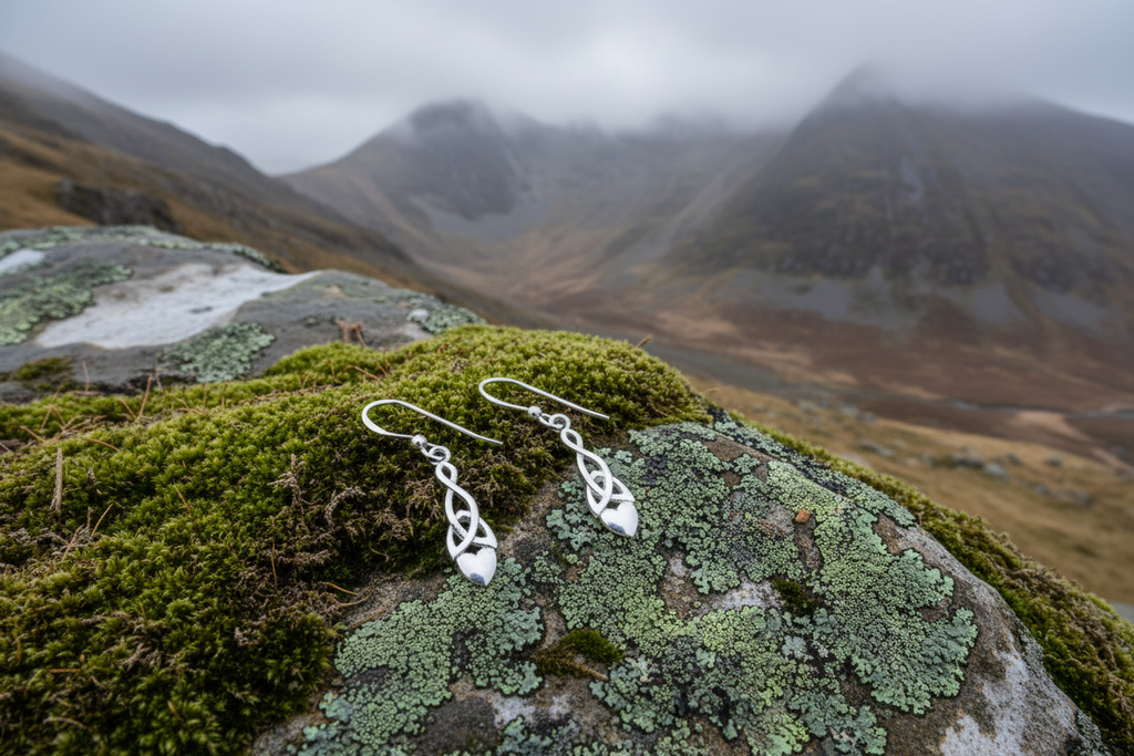 Welsh Celtic Love Spoon Dangle Earrings