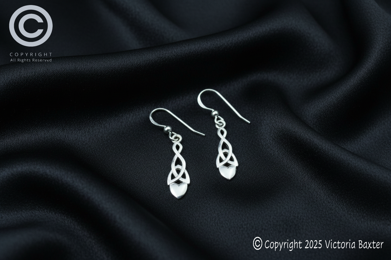 Welsh Celtic Love Spoon Dangle Earrings