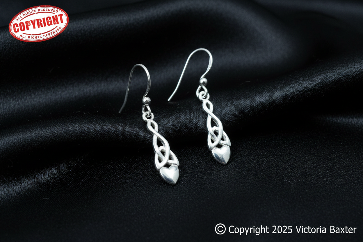 Welsh Celtic Love Spoon Dangle Earrings