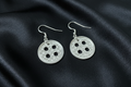 Button Dangle Earrings
