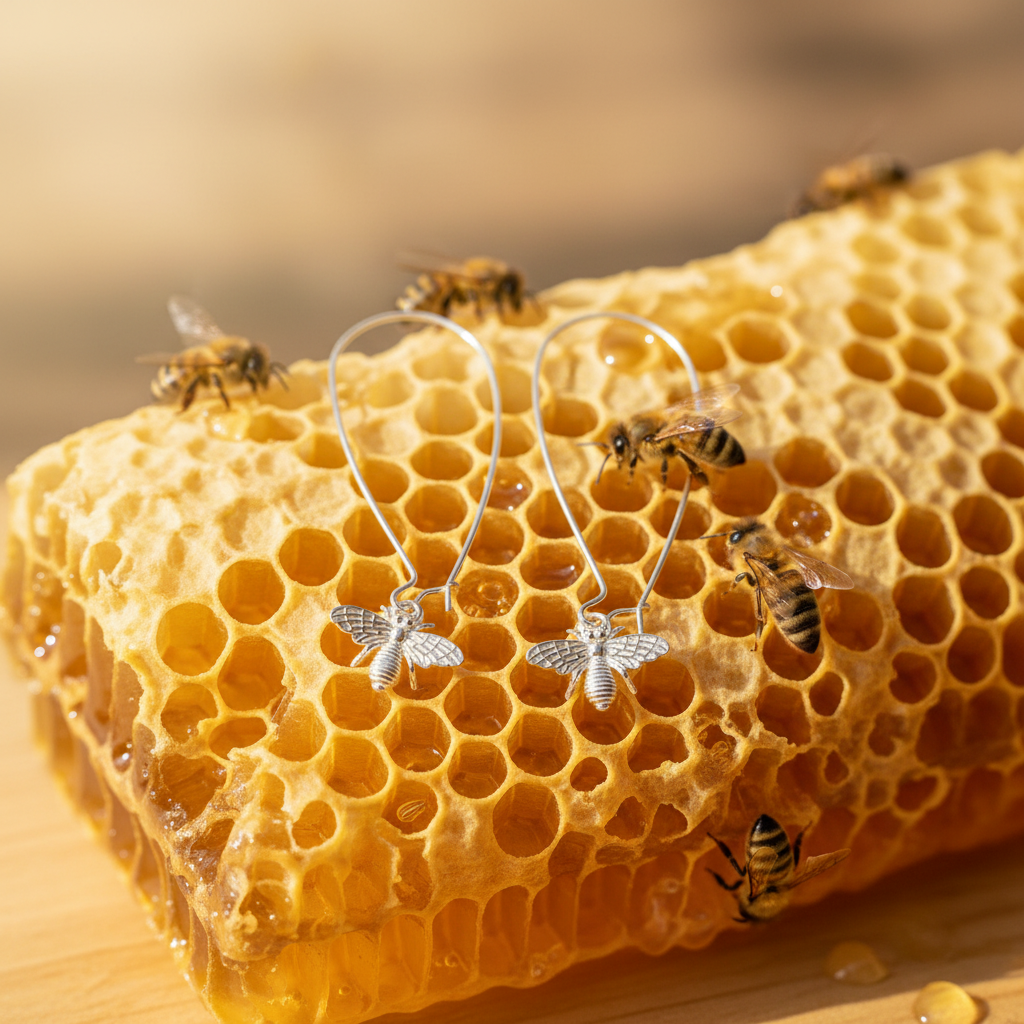 Bee Long Dangle Earrings