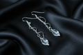 Crystal Bead & Spiral Dangle Earrings