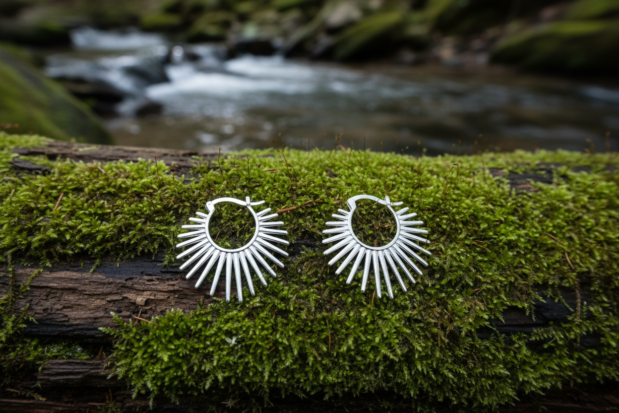Spiked Hoop Earrings