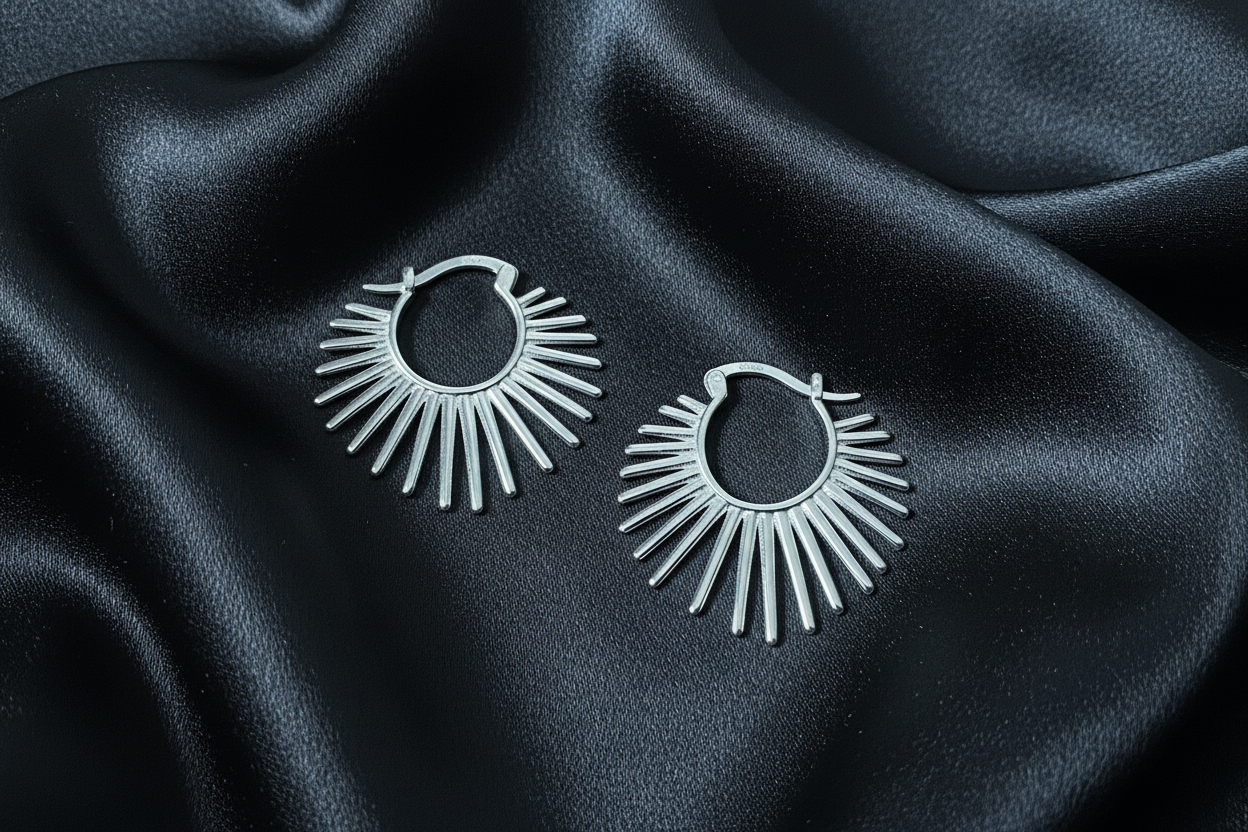 Spiked Hoop Earrings