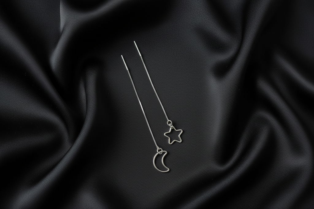 Star & Moon Threader Earrings