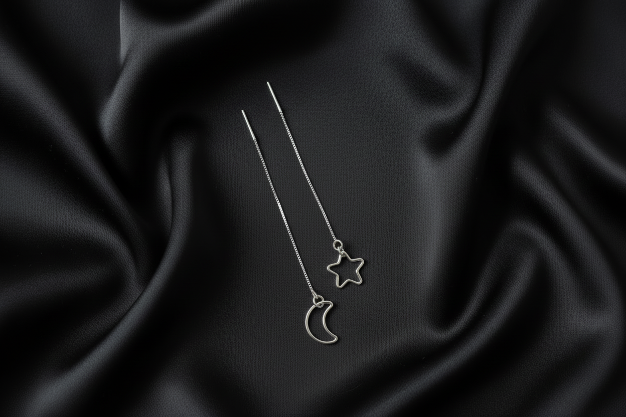 Star & Moon Threader Earrings