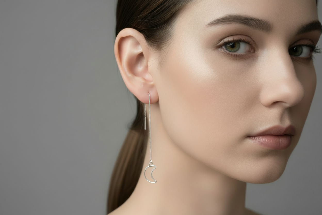 Star & Moon Threader Earrings