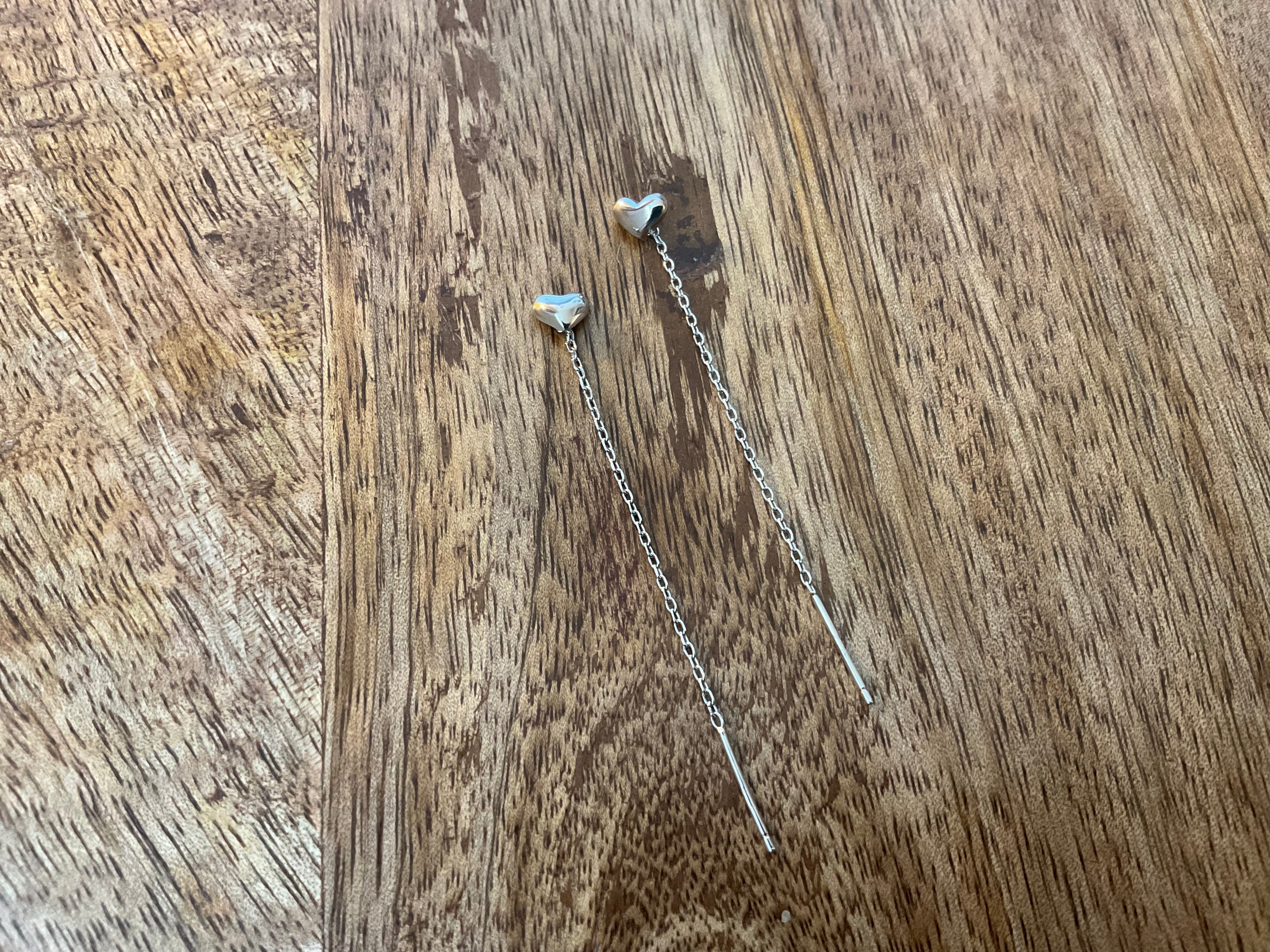 Heart Threader Earrings