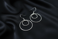 Double Circle Dangle Earrings