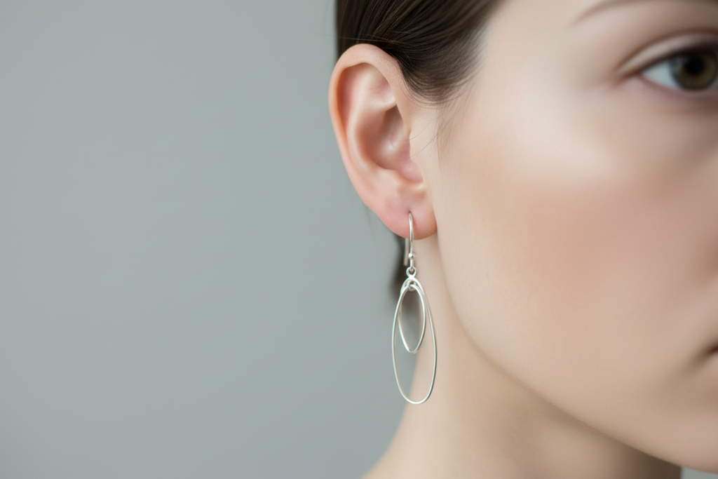 Interlocking Ovals Dangle Earrings