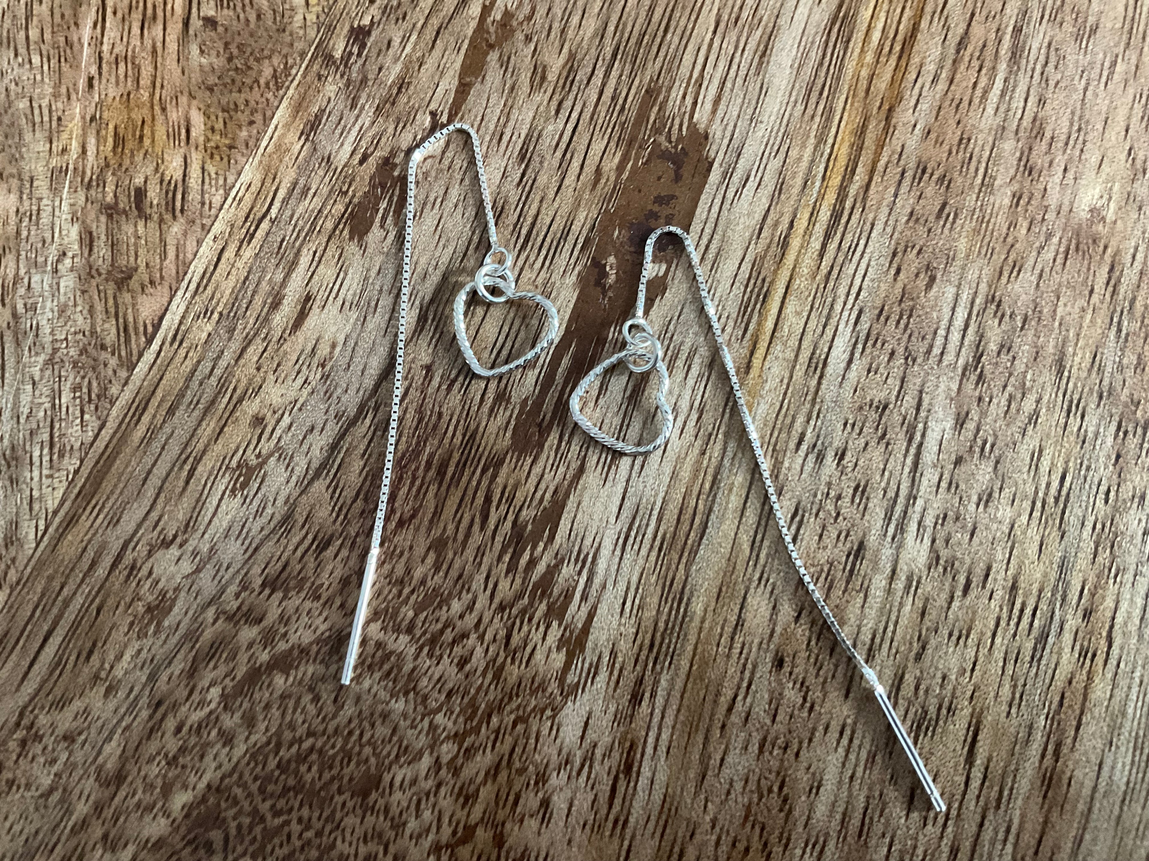 Heart Threader Earrings