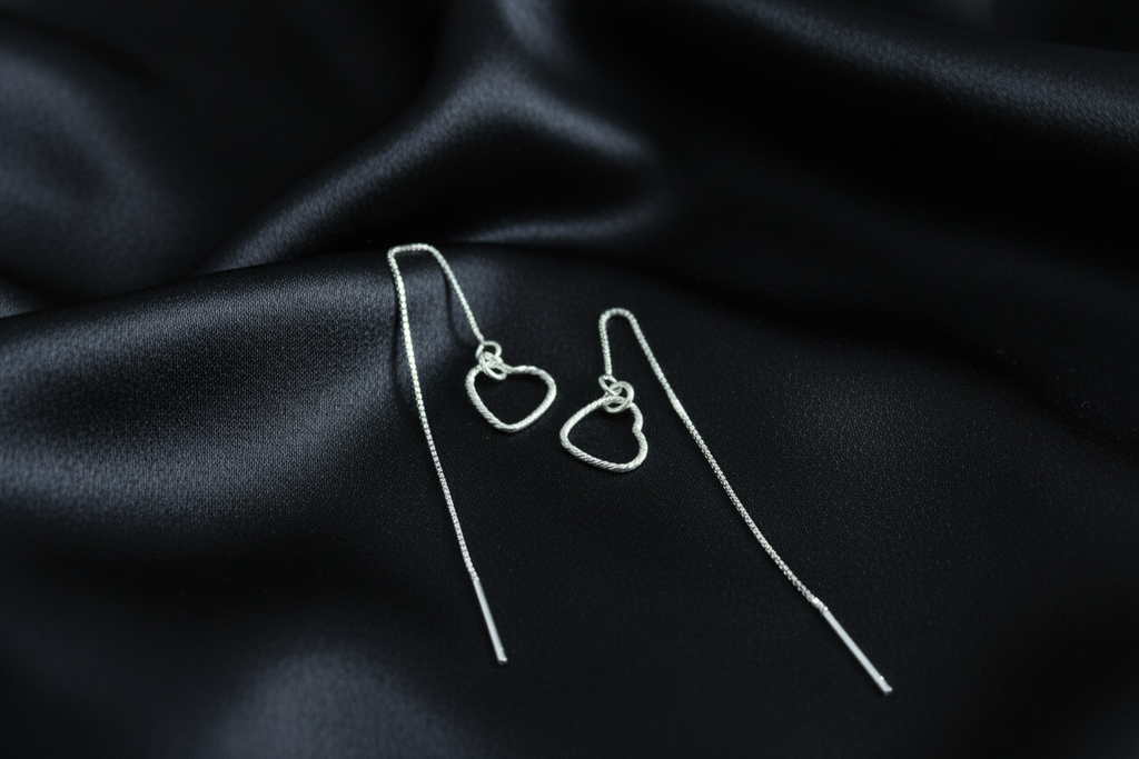 Heart Threader Earrings