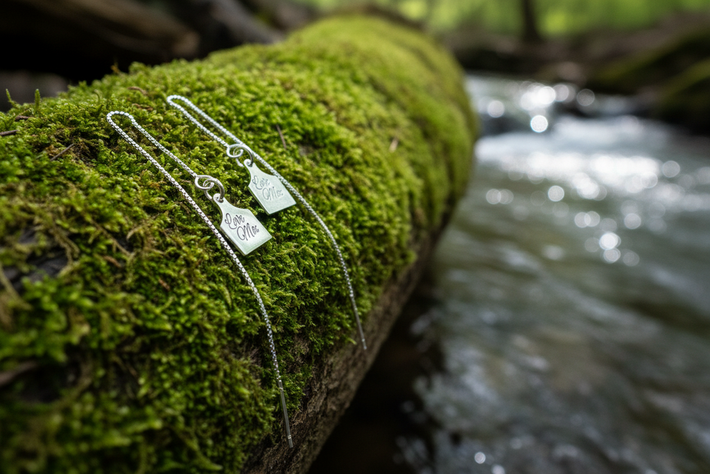 Cow Tag Threader Earrings
