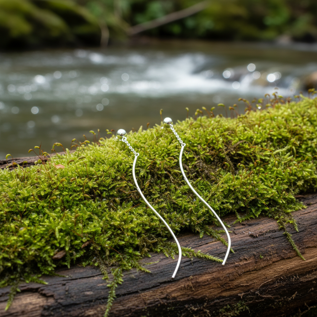 Ball & Spiral Threader Earrings