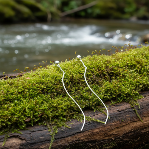 Ball & Spiral Threader Earrings
