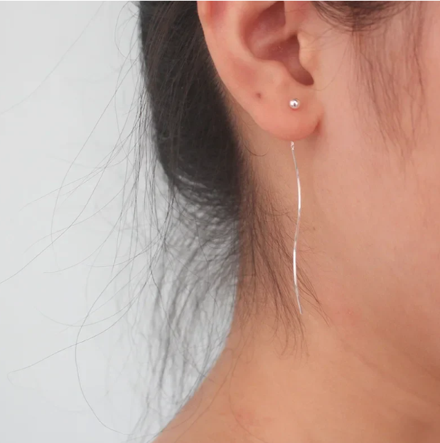 Ball & Spiral Threader Earrings