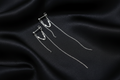 Long Double Chain Stud Earrings