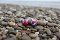 Red, White & Blue Ball Polymer Clay Dangle Earrings