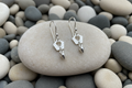 Hexagon Heart Dangle Earrings