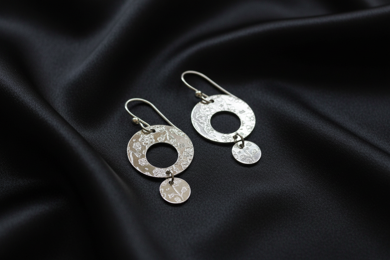 Daisy Round Flower Dangle Earrings