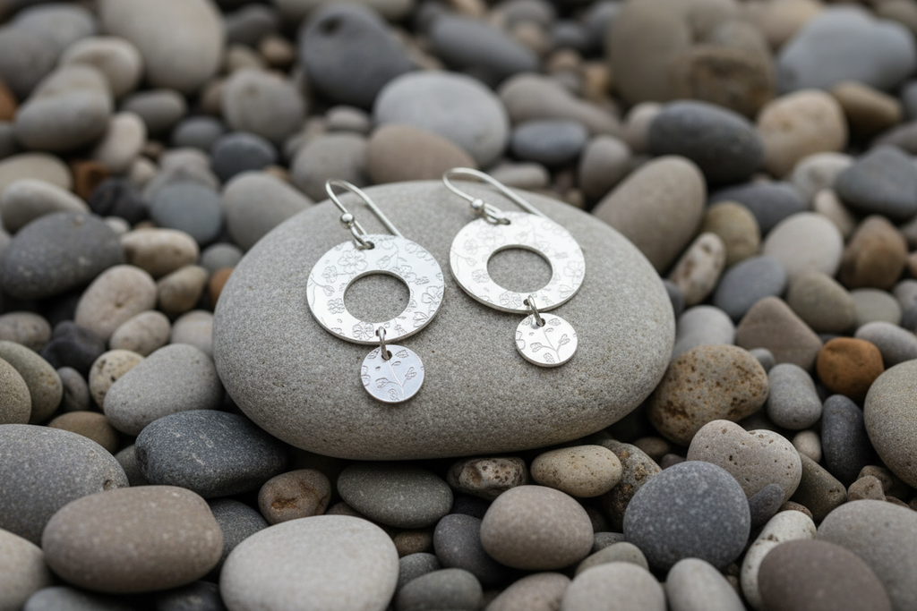 Daisy Round Flower Dangle Earrings